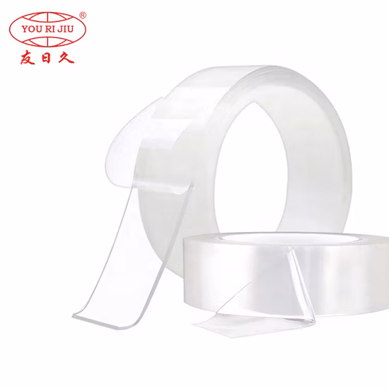 Transparent Double Sided Nano Tape - Reusable, Waterproof, and Cleanable No Trace