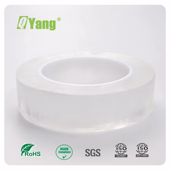 Doppelseitiges Klebeband, robust (16,5 Fuß/5 m), Mehrzweck-Wandband, Klebestreifen, abnehmbare Montage, wiederverwendbar, stark klebend, transparentes Nano-Klebeband